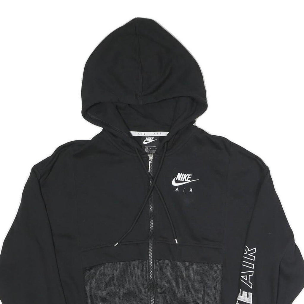 NIKE Womens Black Air Full Zip Hoodie S Sweatshirt Cotton Blend Casual
