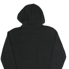 ADIDAS Mens Black Hoodie XS Blue Trefoil Logo Pullover Cotton Blend