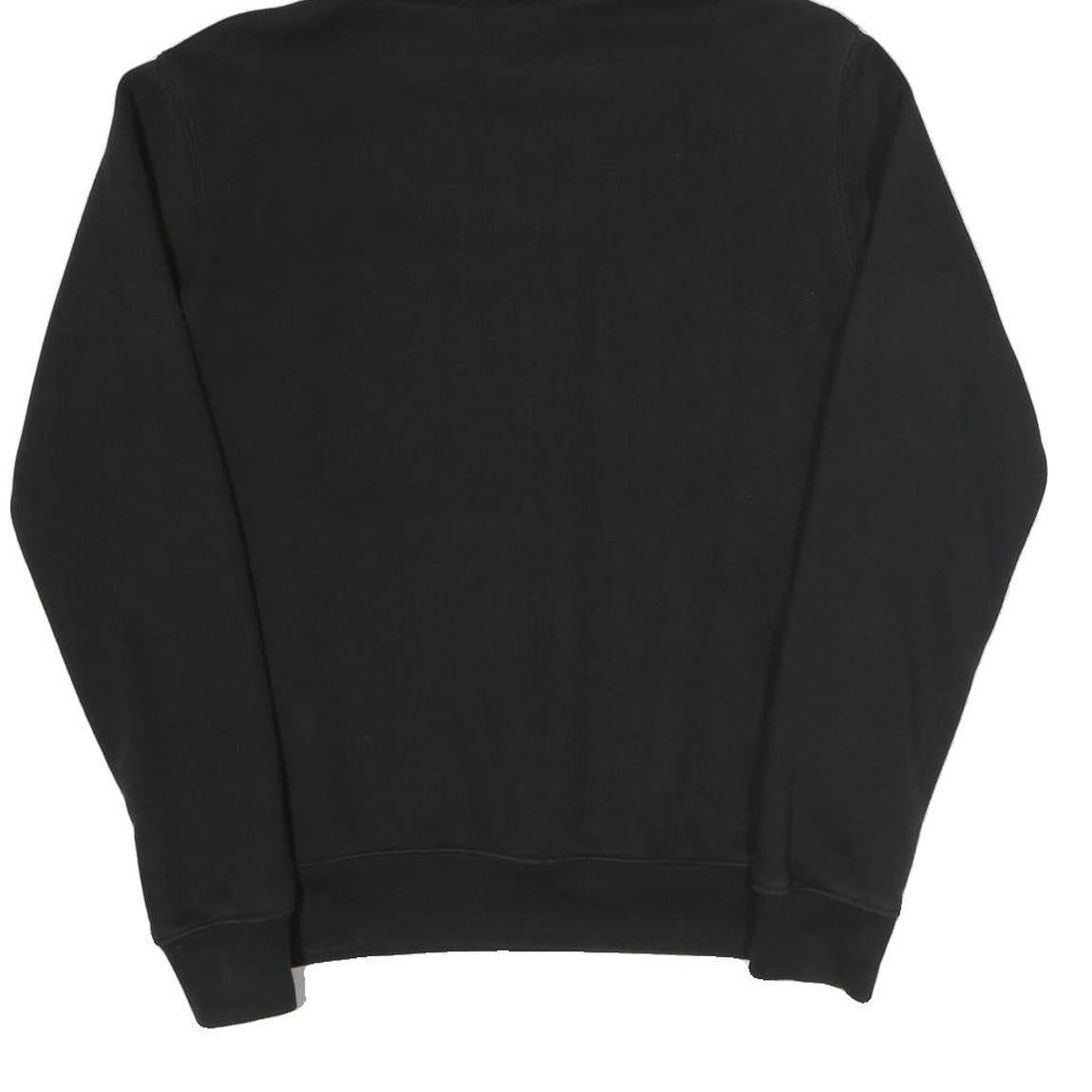 ADIDAS Mens Black Hoodie XS Blue Trefoil Logo Pullover Cotton Blend