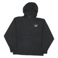 CHAMPION Mens Black Zip Hooded Outdoor Jacket S Polyester Blend Woven Plain