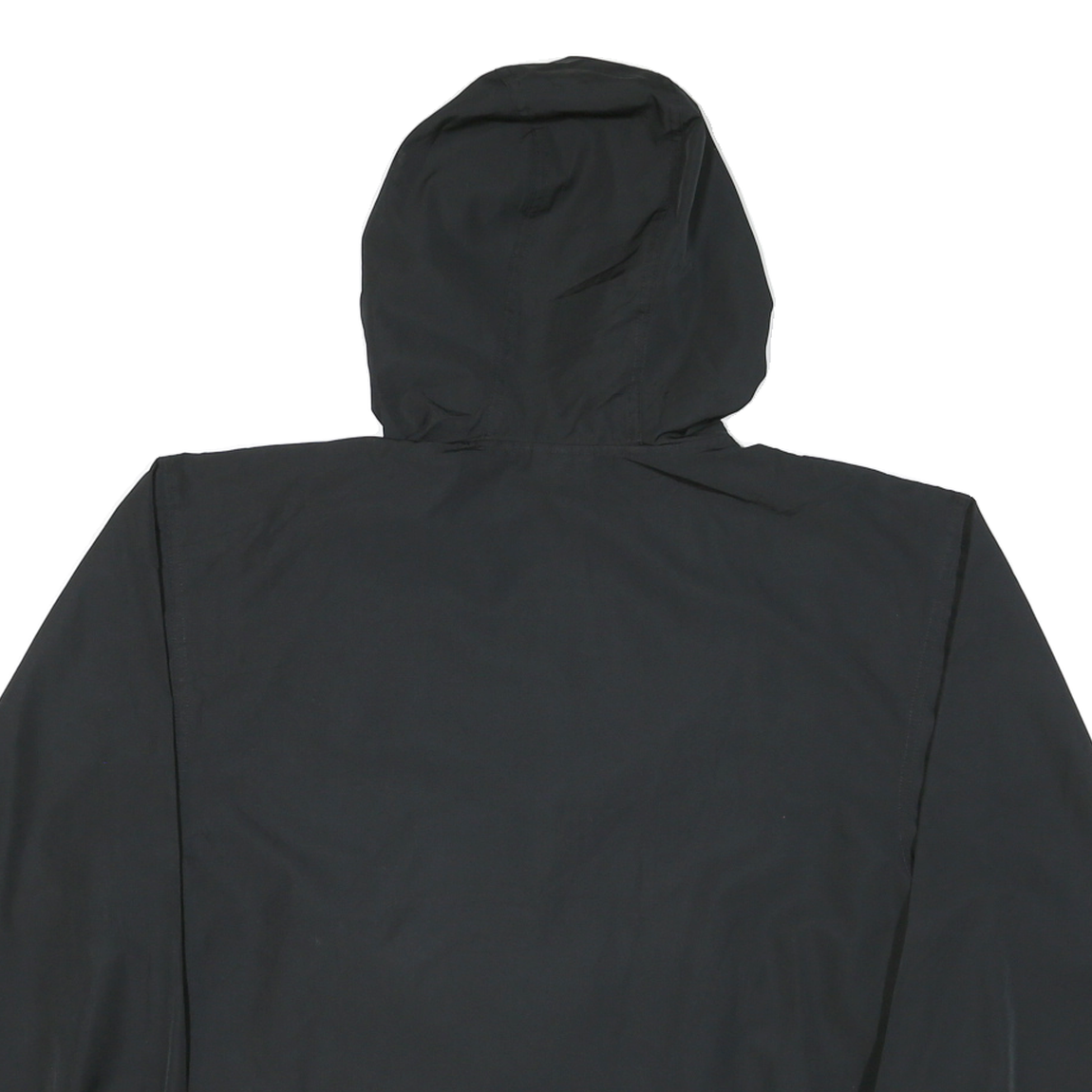 CHAMPION Mens Black Zip Hooded Outdoor Jacket S Polyester Blend Woven Plain
