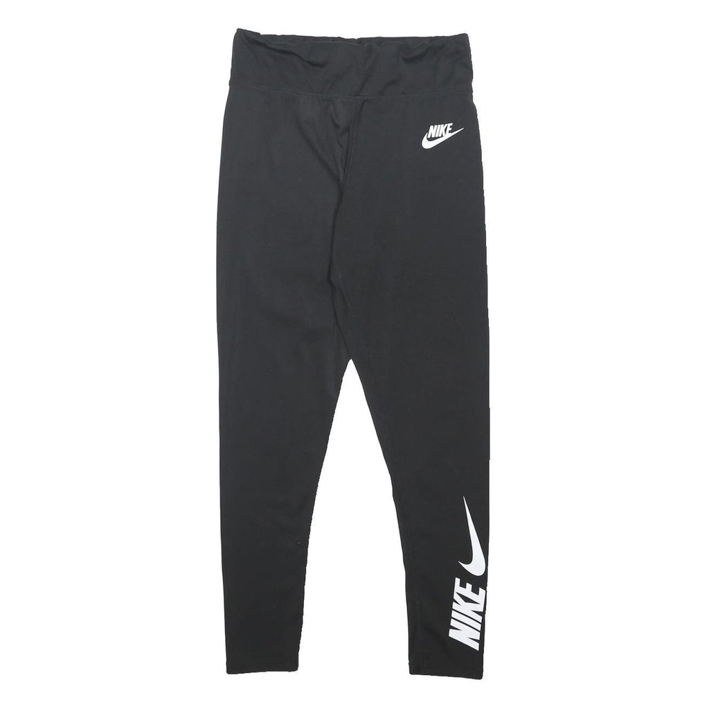 NIKE Womens Leggings Black L W26 L25 Slim Tapered Fit Synthetic Sportswear