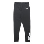 NIKE Womens Leggings Black L W26 L25 Slim Tapered Fit Synthetic Sportswear