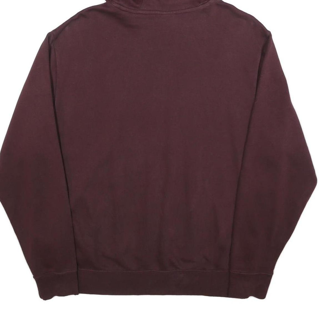 NIKE Mens Maroon Pullover Hoodie L Cotton Casual Sportswear