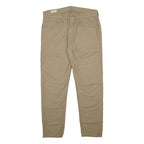 LEVI'S Mens Cotton Blend Beige Regular Straight Trousers W34 L29 Classic Fit Zip