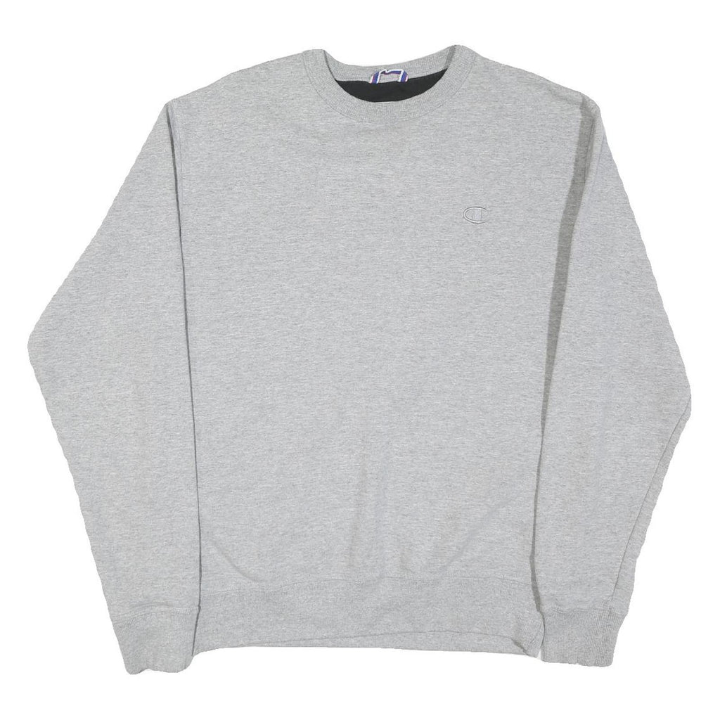 CHAMPION Mens Grey Crew Neck M Cotton Blend Sweatshirt Pullover Casual
