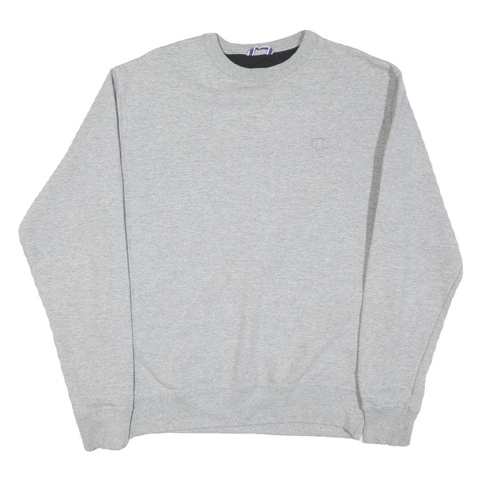 CHAMPION Mens Grey Crew Neck M Cotton Blend Sweatshirt Pullover Casual
