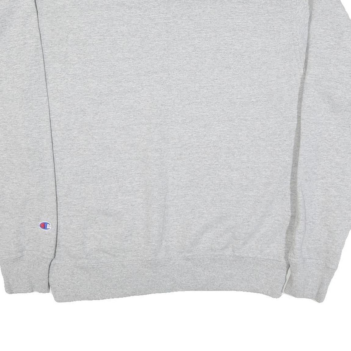 CHAMPION Mens Grey Crew Neck M Cotton Blend Sweatshirt Pullover Casual
