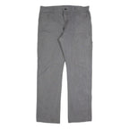 DICKIES Mens Cotton Blend Grey Regular Straight Trousers W36 L34 Casual Workwear