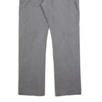 DICKIES Mens Cotton Blend Grey Regular Straight Trousers W36 L34 Casual Workwear