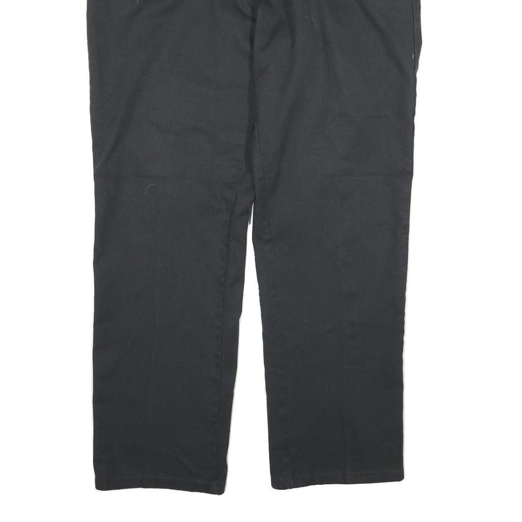 DICKIES Mens Cotton Black Regular Straight Trousers W38 L32 Workwear Zip Closure