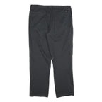 DICKIES Mens Cotton Black Regular Straight Trousers W38 L32 Workwear Zip Closure