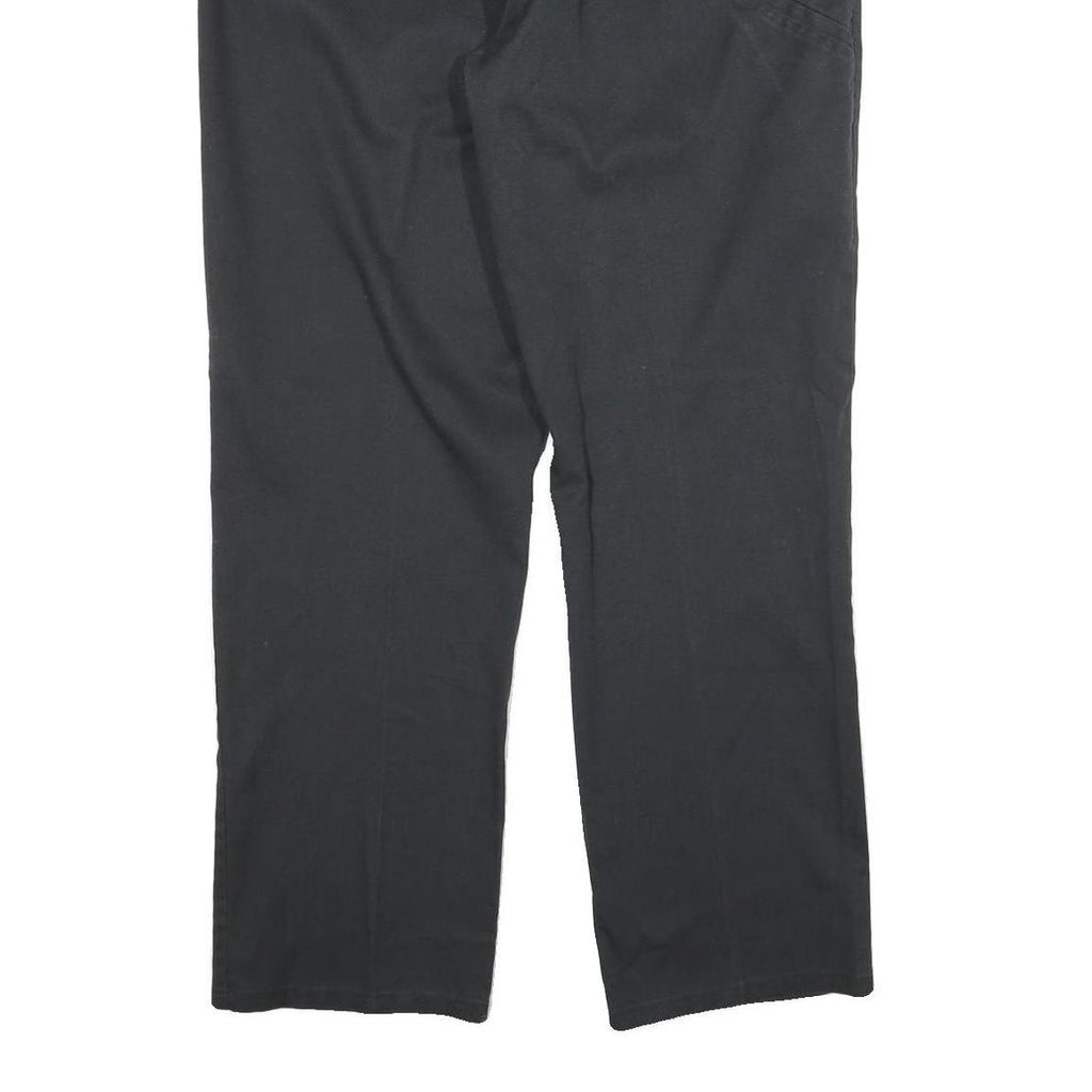 DICKIES Mens Cotton Black Regular Straight Trousers W38 L32 Workwear Zip Closure