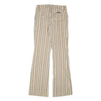 RAMPAGE Womens Cotton Blend Beige & Green Stripe Regular Fit Straight Leg