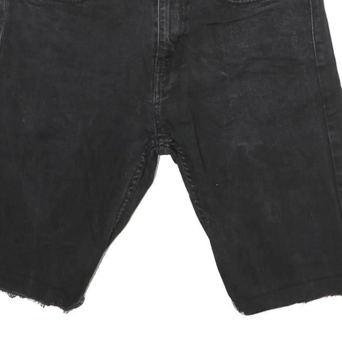 LEVI'S Womens Shorts Black Denim Cut-Off M W30 Casual Summer Style