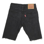 LEVI'S Womens Shorts Black Denim Cut-Off M W30 Casual Summer Style