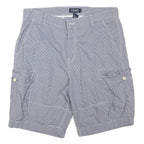 CHAPS Mens Shorts Blue Casual XL W34 Cotton Blend Lightweight Cargo Pocket