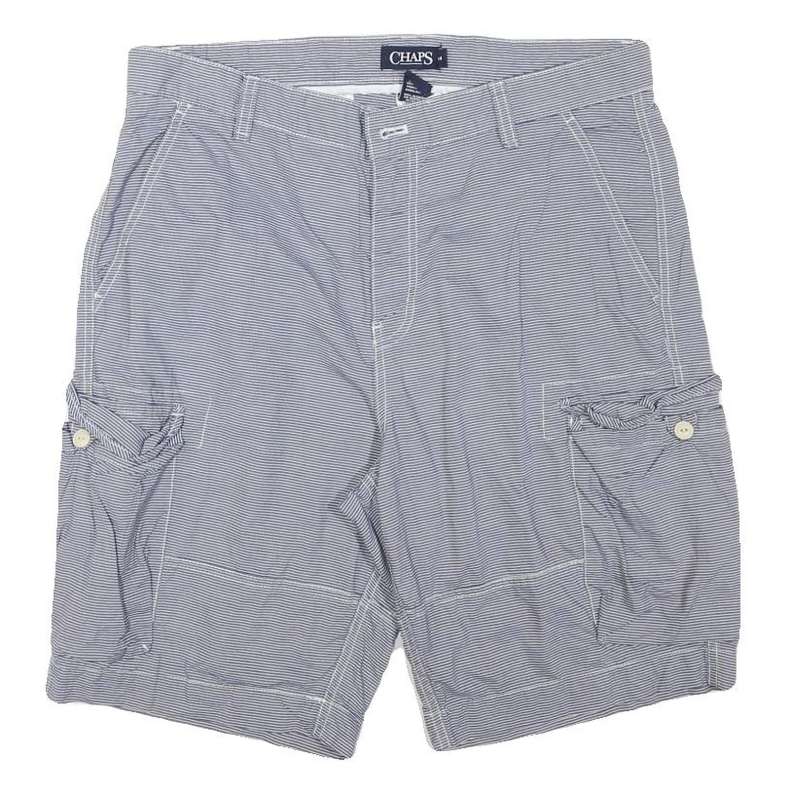 CHAPS Mens Shorts Blue Casual XL W34 Cotton Blend Lightweight Cargo Pocket