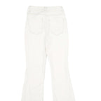 BAN-JARA Womens Regular Fit Flared Denim White Cotton Blend Zip W22 L32 Jeans