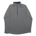 UNDER ARMOUR Mens Grey Athletic Long Sleeve 1/4 Zip Crew Neck T-Shirt M