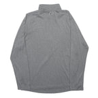 UNDER ARMOUR Mens Grey Athletic Long Sleeve 1/4 Zip Crew Neck T-Shirt M