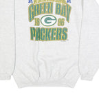LOGO ATHLETIC Mens Grey Green Bay Packers Crew Neck S Cotton Sweatshirt