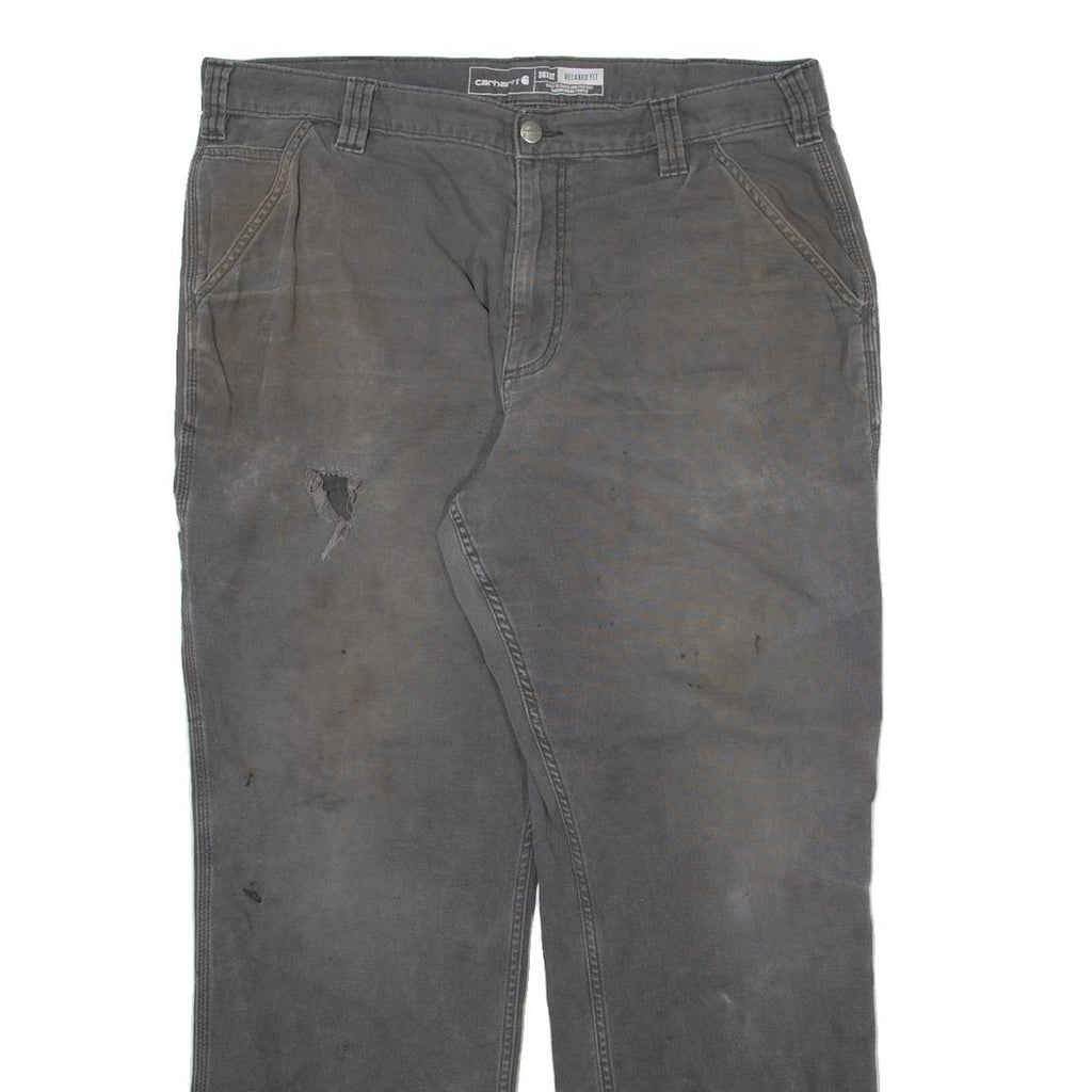 CARHARTT Workwear Mens Trousers Grey Relaxed Straight W38 L32
