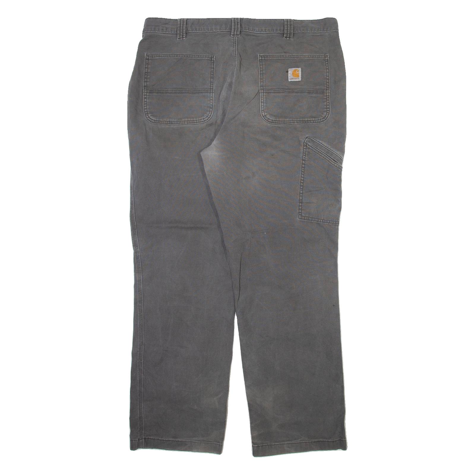 CARHARTT Workwear Mens Trousers Grey Relaxed Straight W38 L32