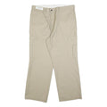 DICKIES Mens Relaxed Beige Cotton Blend Cargo Trousers W40 L32 Workwear Casual