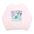 FRUIT OF THE LOOM Womens Pink Sun Sky & Sail San Juan Island Crew Neck L Printed