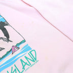 FRUIT OF THE LOOM Womens Pink Sun Sky & Sail San Juan Island Crew Neck L Printed