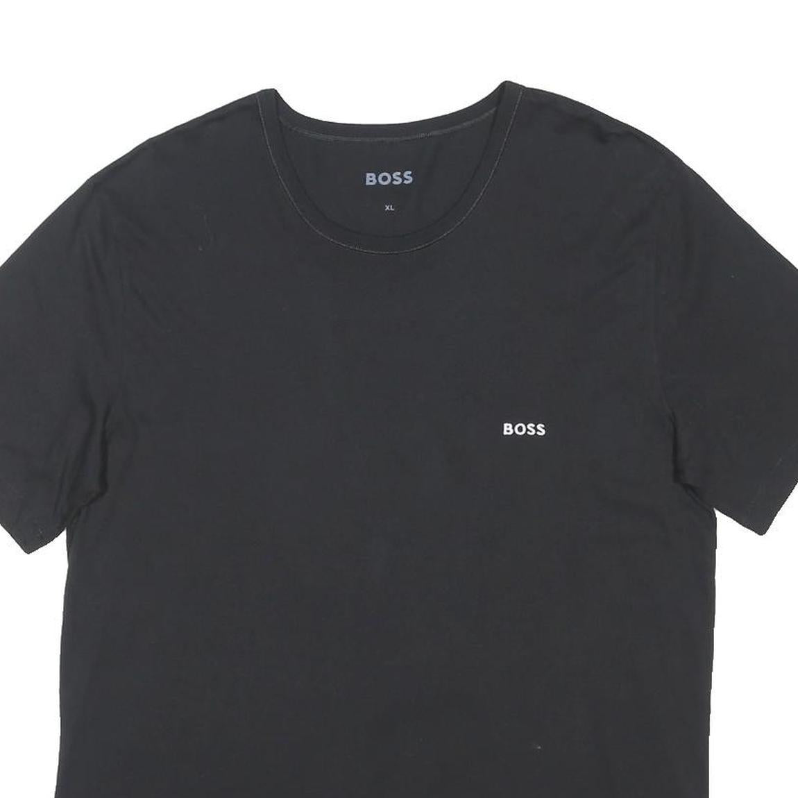 BOSS Womens Black Logo Graphic T-Shirt XL Short Sleeve Crew Neck Classic
