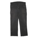 DICKIES Womens Regular Fit Black Denim Jeans W36 L28 Classic Cotton Blend Zip
