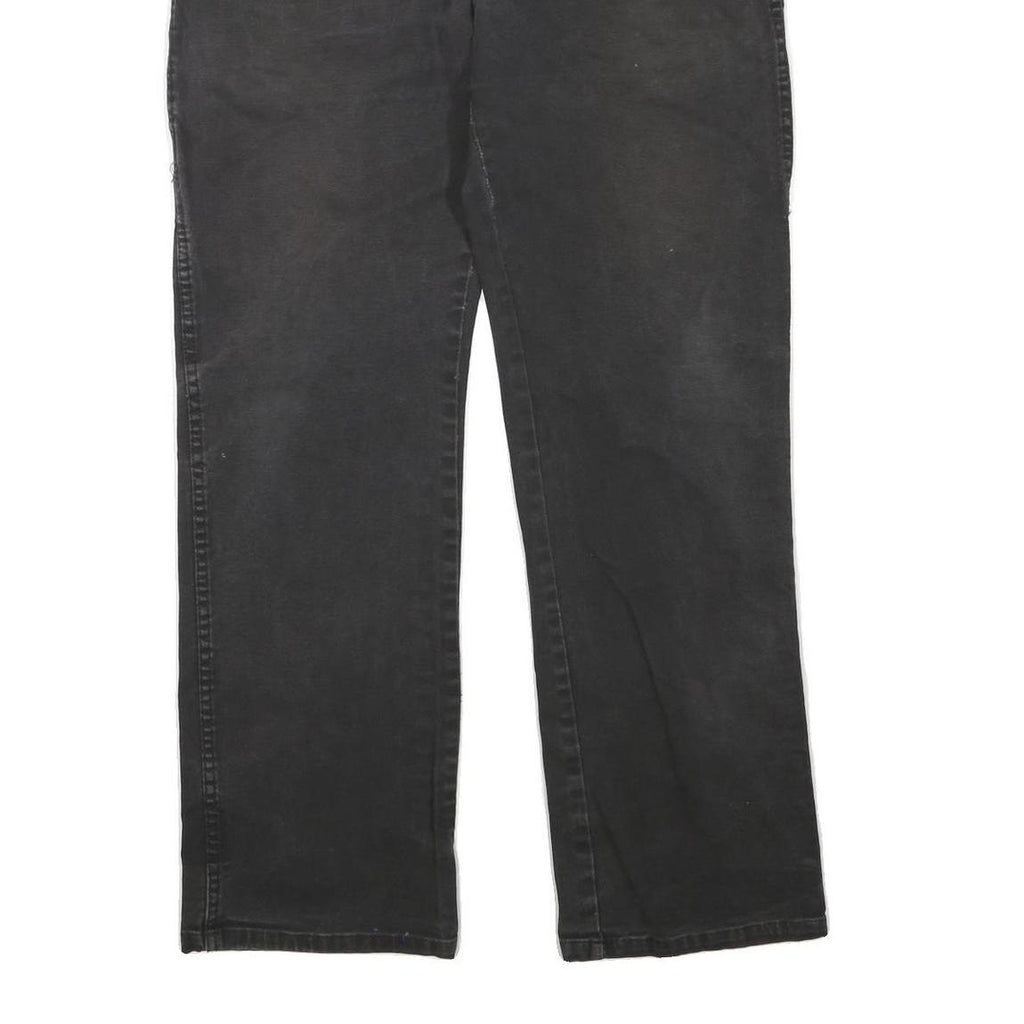 DICKIES Womens Regular Fit Black Denim Jeans W36 L28 Classic Cotton Blend Zip