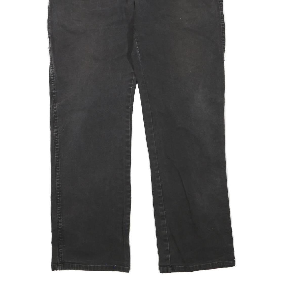 DICKIES Womens Regular Fit Black Denim Jeans W36 L28 Classic Cotton Blend Zip