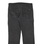 DICKIES Womens Regular Fit Black Denim Jeans W36 L28 Classic Cotton Blend Zip