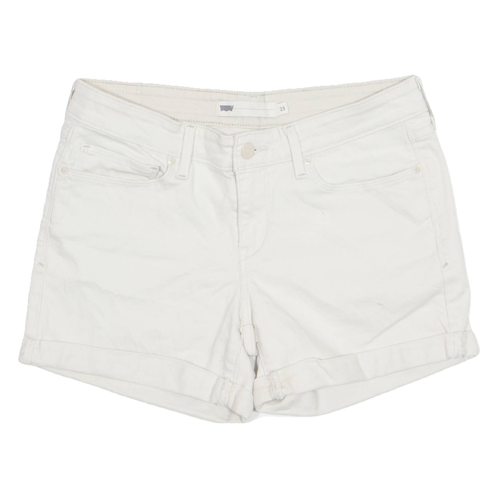 LEVI'S Turn Up Womens Denim Shorts Beige M W30