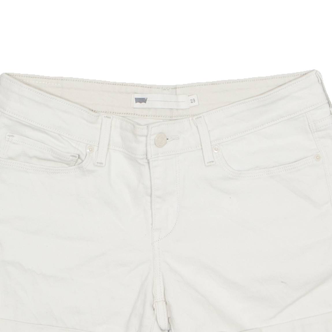 LEVI'S Turn Up Womens Denim Shorts Beige M W30