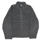 REEBOK Mens Grey Jacket M Polyester Plain Zip Casual Sports Zip-Up