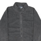 REEBOK Mens Grey Jacket M Polyester Plain Zip Casual Sports Zip-Up