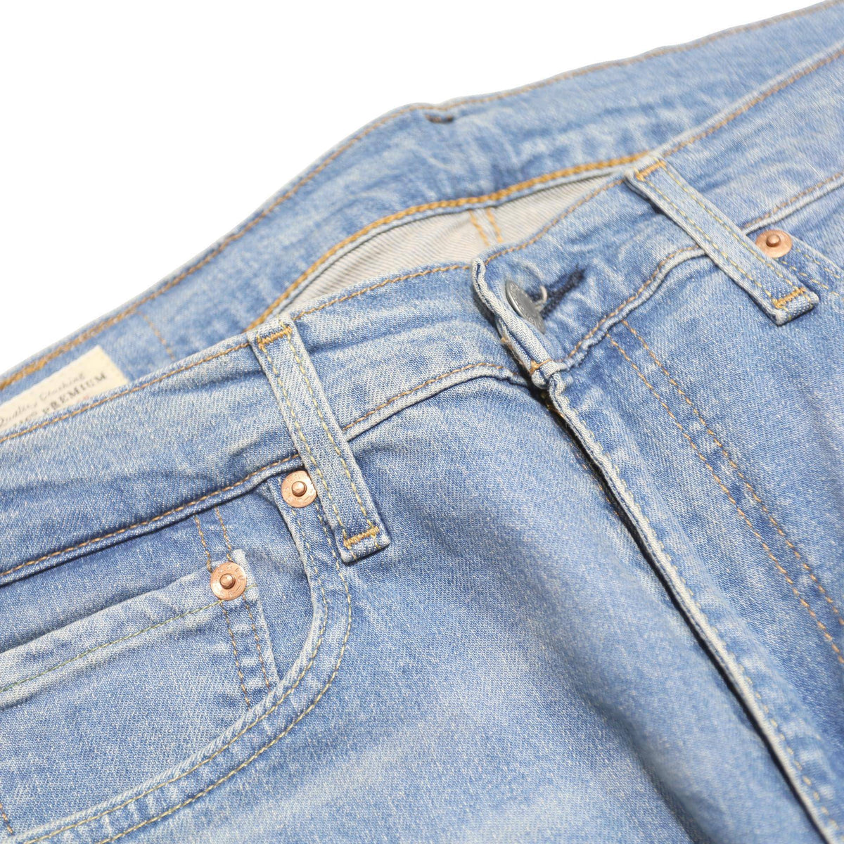 LEVI'S 512 Big E Mens Jeans Blue Slim Skinny Denim Light W32 L32 Vintage Fit Zip