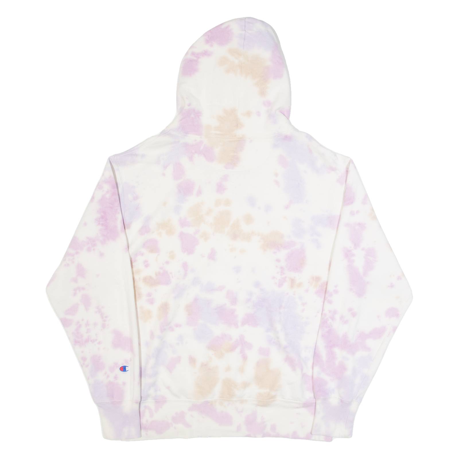 CHAMPION Tie-Dye Mens Cream Hoodie S