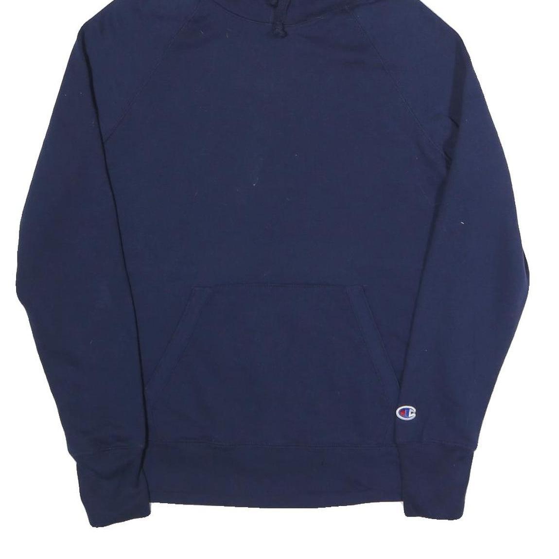 CHAMPION Mens Navy Pullover Hoodie M Cotton Blend Casual Everyday