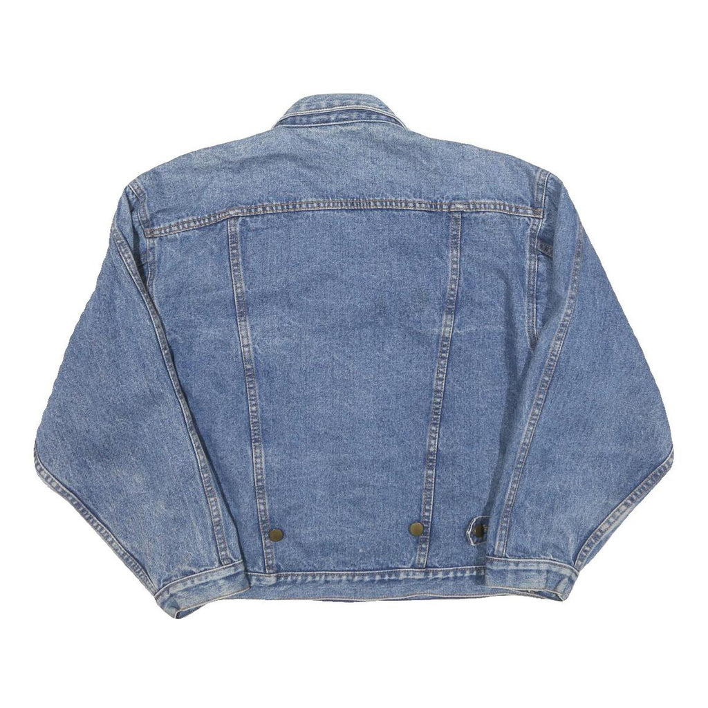 JAY JACOBS Womens Blue Denim Button Jacket L Cotton Blend Casual Classic