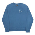 NIKE Mens Blue Cotton Blend Crew Neck M Sweatshirt Sportswear Casual
