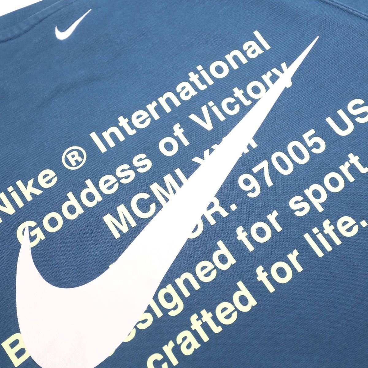 NIKE Mens Blue Cotton Blend Crew Neck M Sweatshirt Sportswear Casual