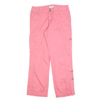 MERONA Womens Cotton Blend Pink Relaxed Straight Trousers W32 L30 Summer Casual