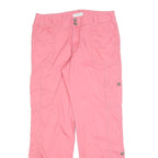 MERONA Womens Cotton Blend Pink Relaxed Straight Trousers W32 L30 Summer Casual