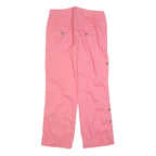 MERONA Womens Cotton Blend Pink Relaxed Straight Trousers W32 L30 Summer Casual