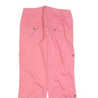 MERONA Womens Cotton Blend Pink Relaxed Straight Trousers W32 L30 Summer Casual